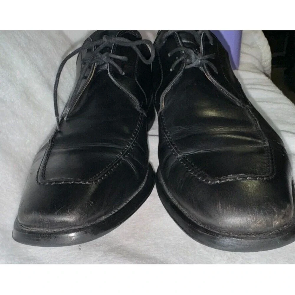 Magnanni Mens Lace-up Black Leather Dress Shoes Sz 11.5 M Made in Spain